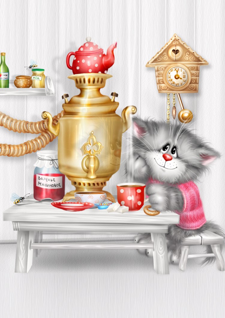 Доброе утро кошки Алексея Долотова