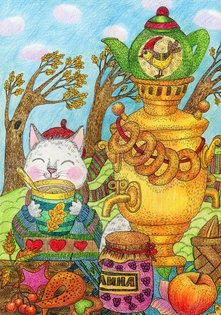 Кот с самоваром