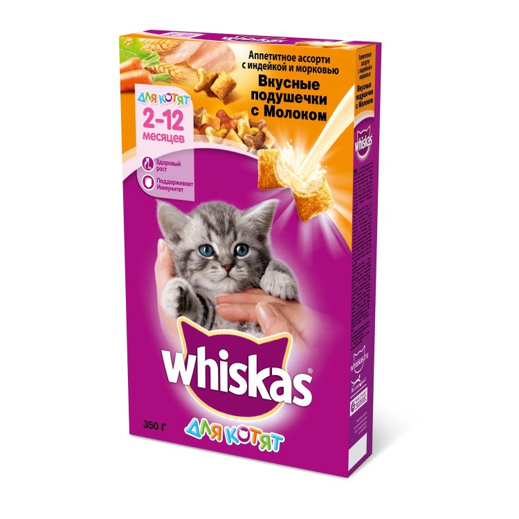 Корм для котят Whiskas с индейкой 350 г