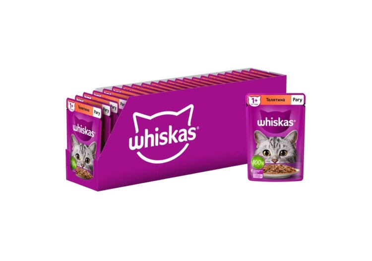 Whiskas говядина и кролик в желе