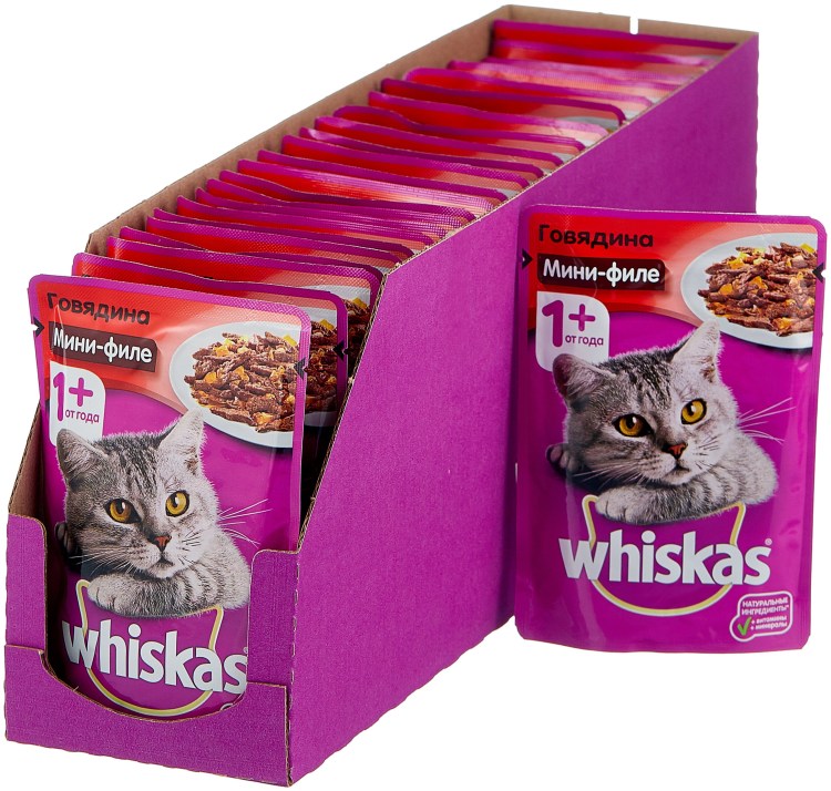Корм для пожилых кошек Whiskas с ягненком 28шт. Х 85 Г