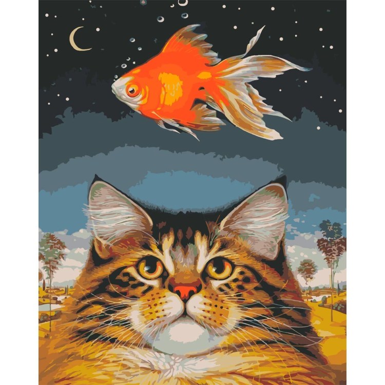 Кот с рыбой