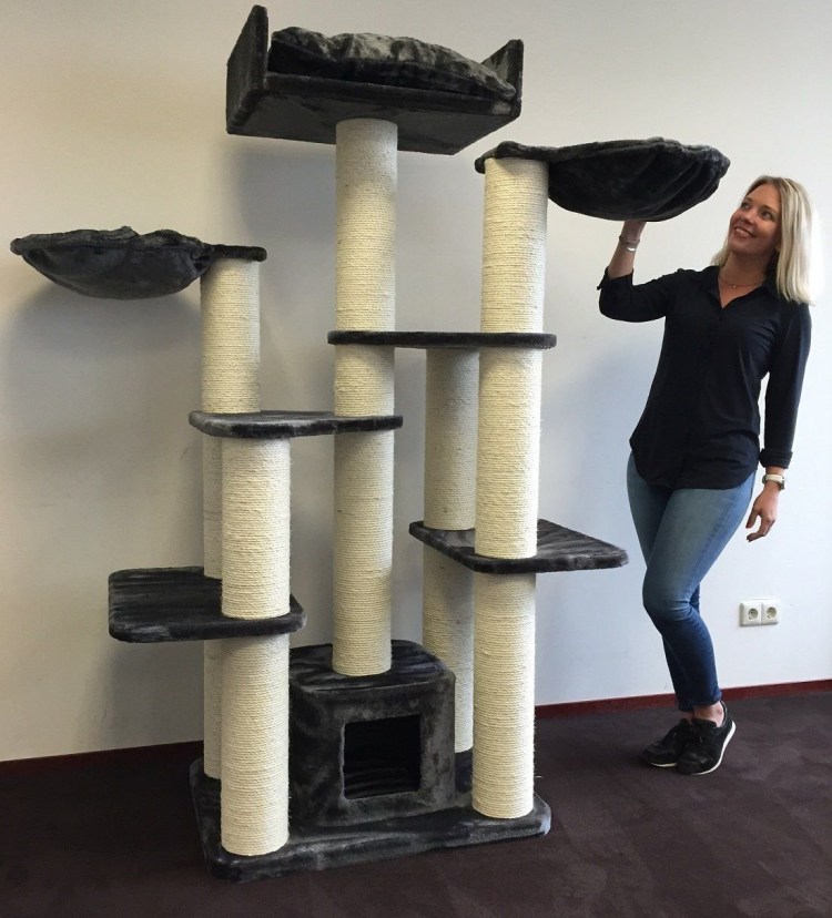 Домик когтеточка h100*70*45см, домик d46см для Мейн кунов кун-31-д кисмит