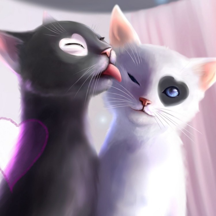 Поцелуй мультяшки