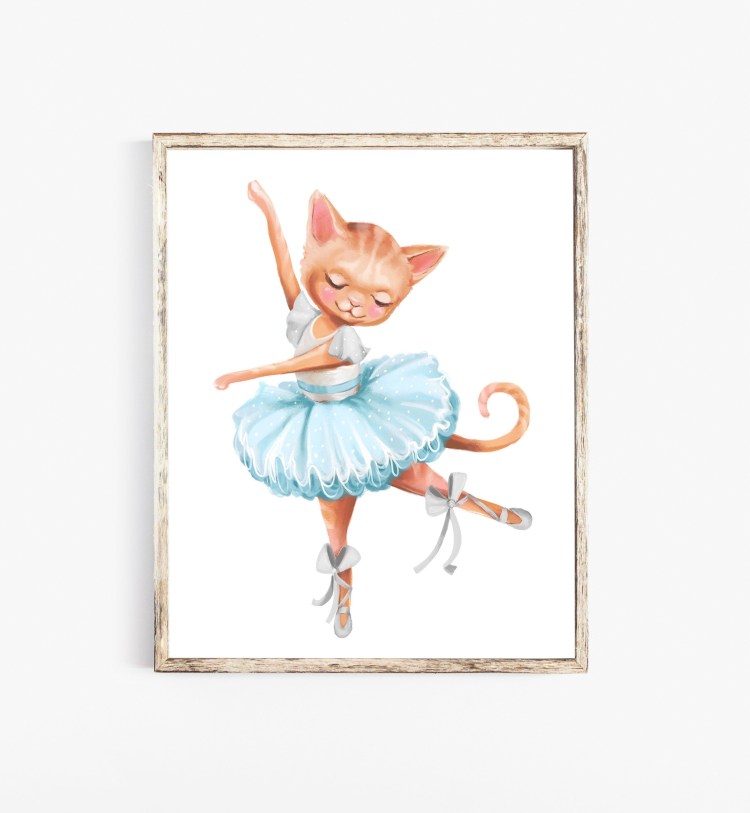 Кошка балерина рисунок