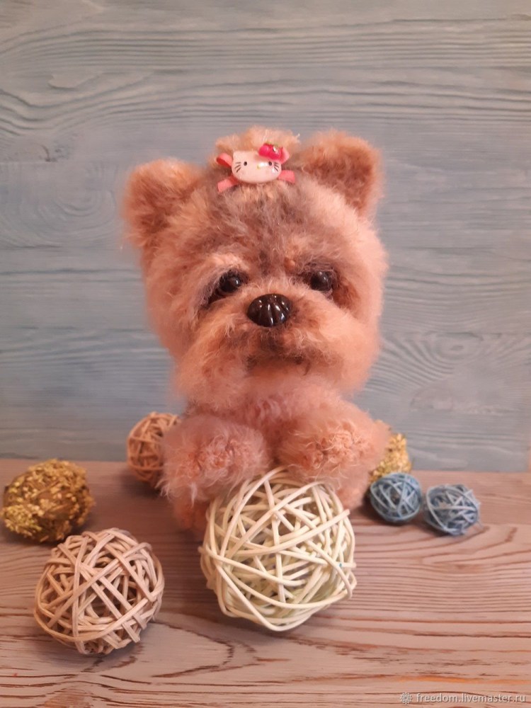 Йоркширский терьер схема вязания крючком