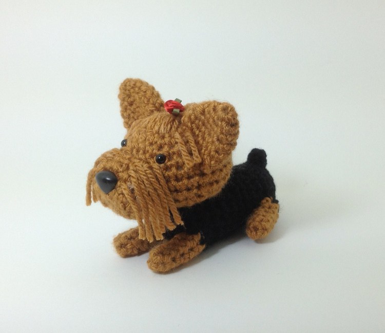 Йоркширский терьер в шапочке