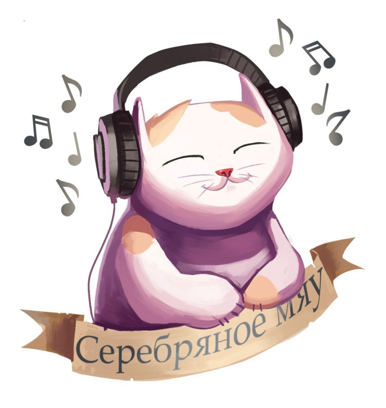 Девушка в наушниках арт