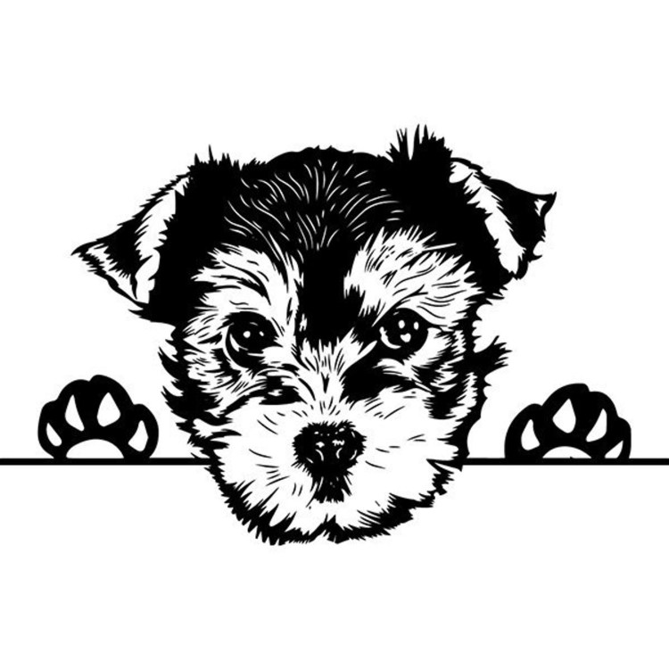 Собака в венке