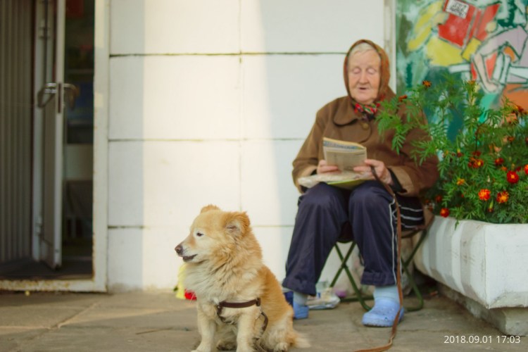Бабка с собачкой