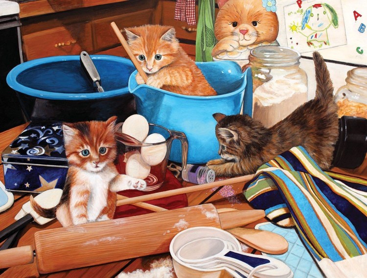 Котик картина на кухню