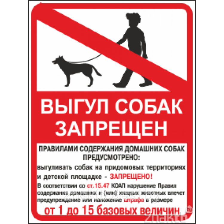 Убери за собакой таблички