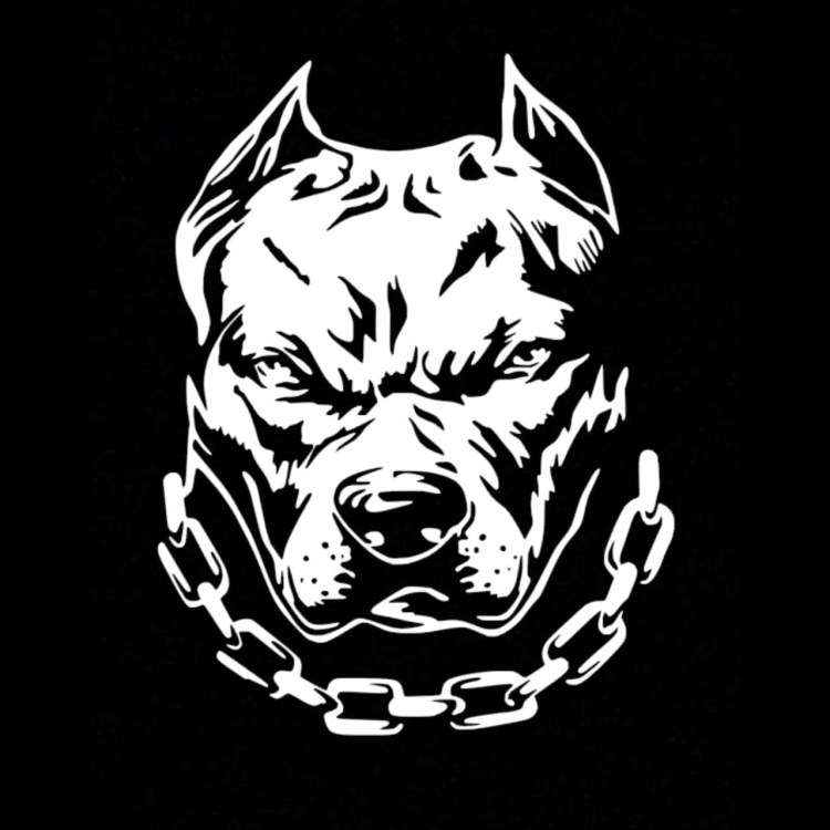 Наклейка на автомобиль питбуль