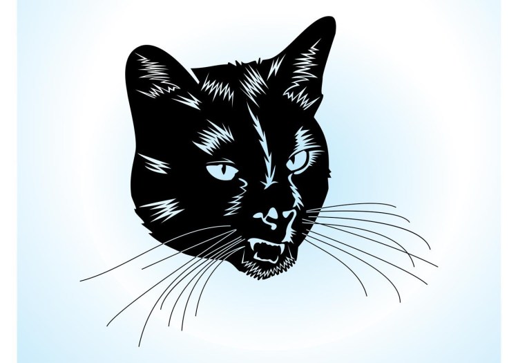 Силуэт морды кошки