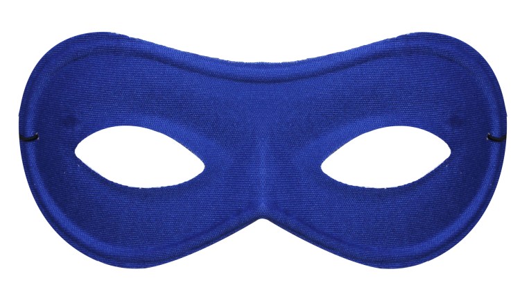 Маска супергероя синяя