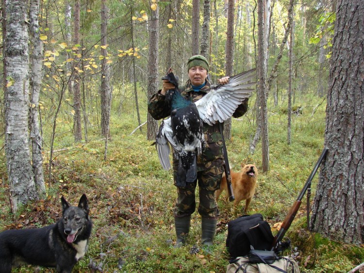 Охотник в лесу