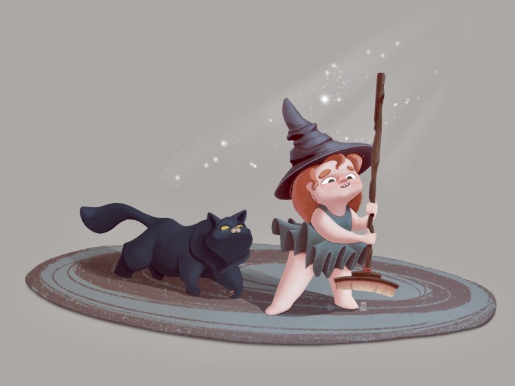 Ведьмочка с котом