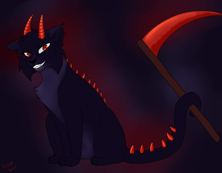 Кот демон аниме