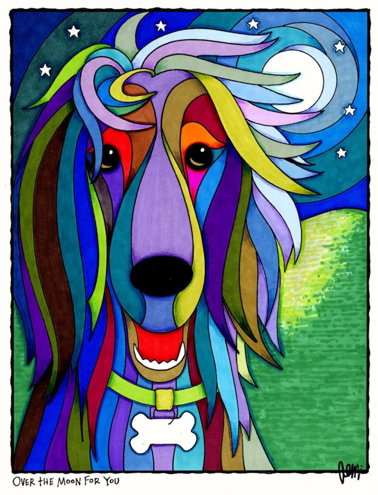Картина Радужная собака