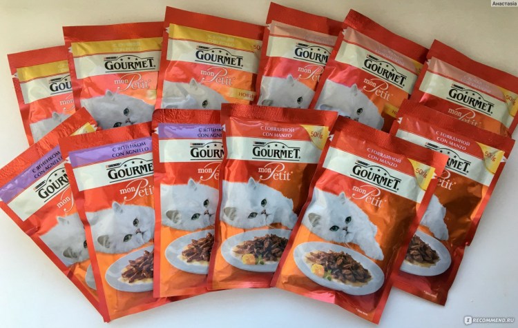 Корм для котов в пакетиках