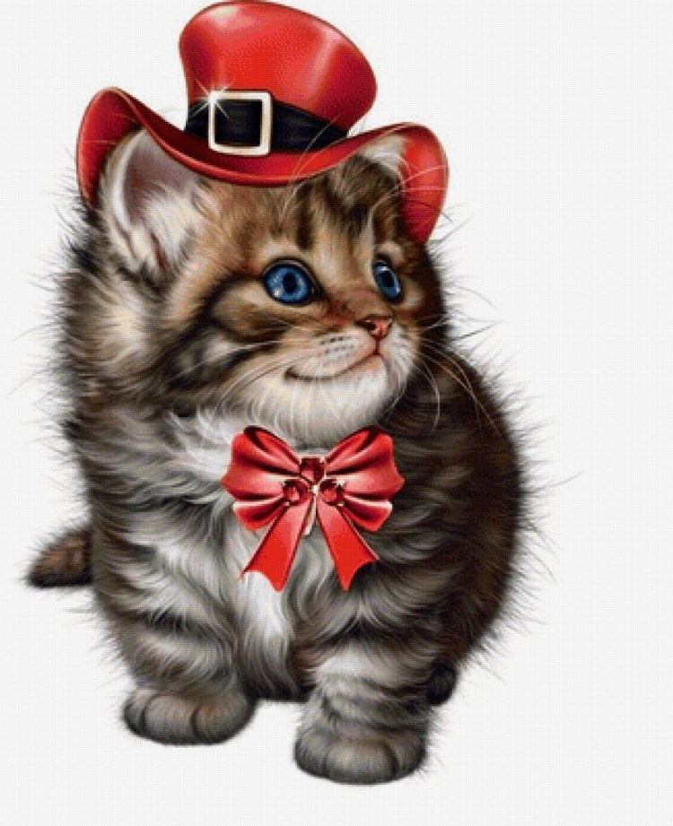 Котенок с бантом