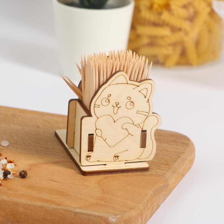 Подставка для зубочисток котик
