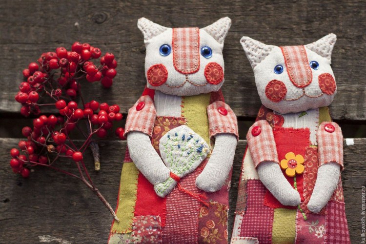 Лоскутные коты Натальи Куликовских