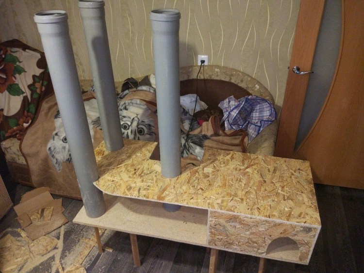 Горка для кошек своими руками