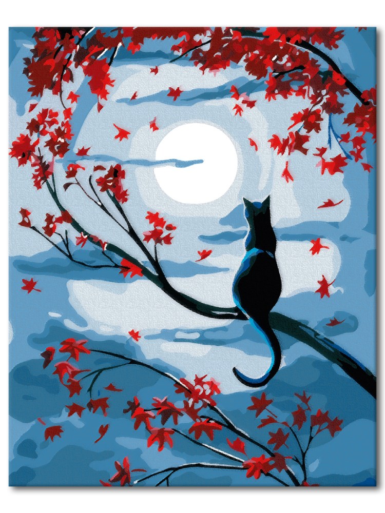 Лунный кот живопись