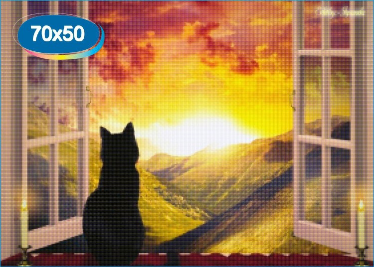 Кот встречает рассвет