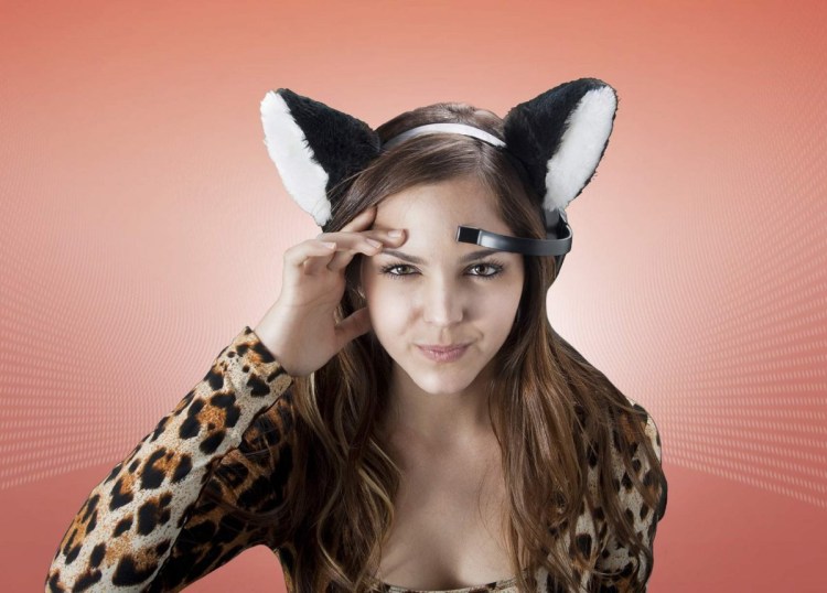 Ободок с кошачьими ушками