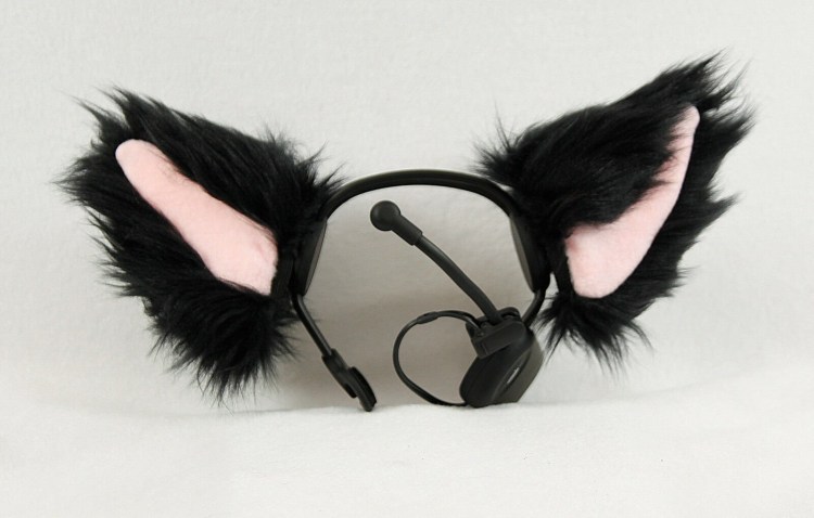 Ободок с кошачьими ушками