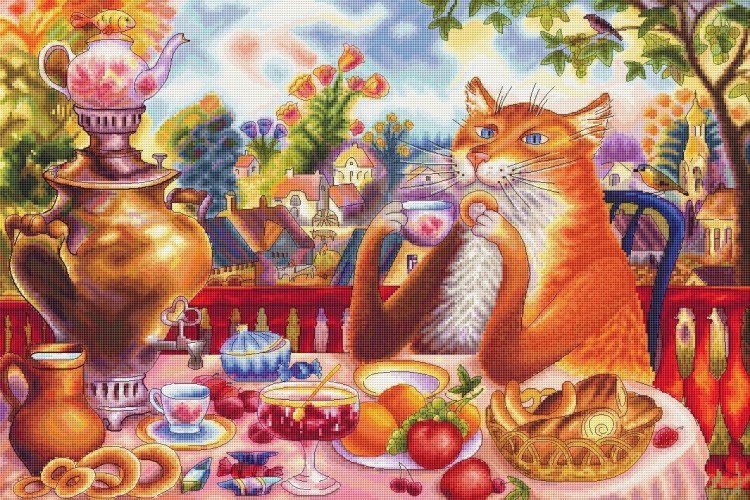Коты Петербургские Владимира Румянцева чаепитие