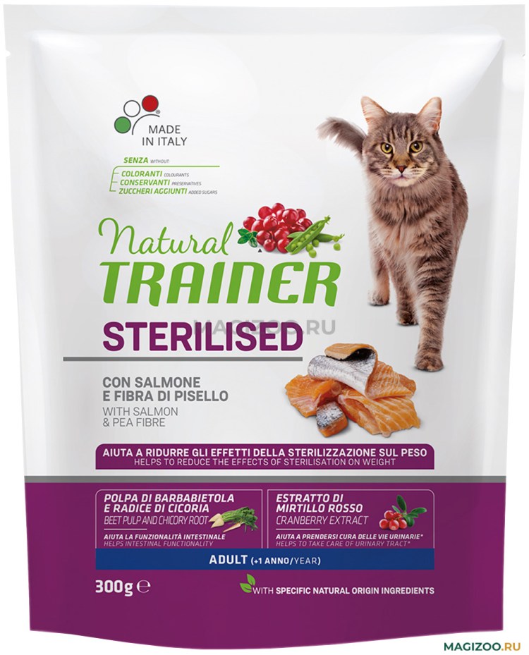 Trainer natural sensitive сухой корм для кошек с уткой