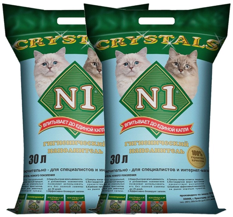 Наполнитель n1 силикагелевый Crystals 5л