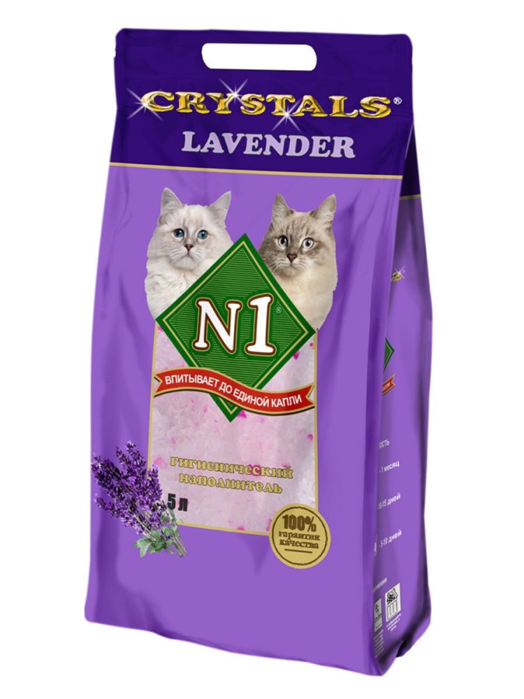 Наполнитель №1 Cristals - антибак. Силикагель 5л.