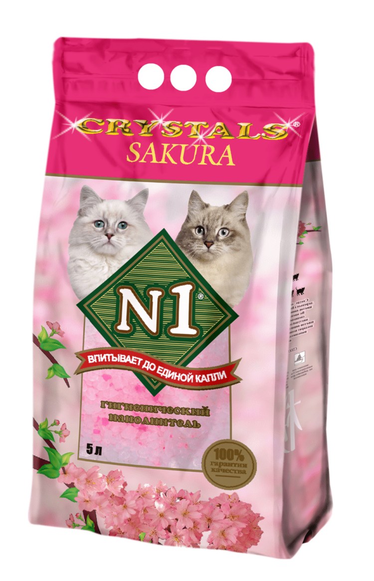 Наполнитель для кошачьего туалета №1 "for girls", силикагелевый