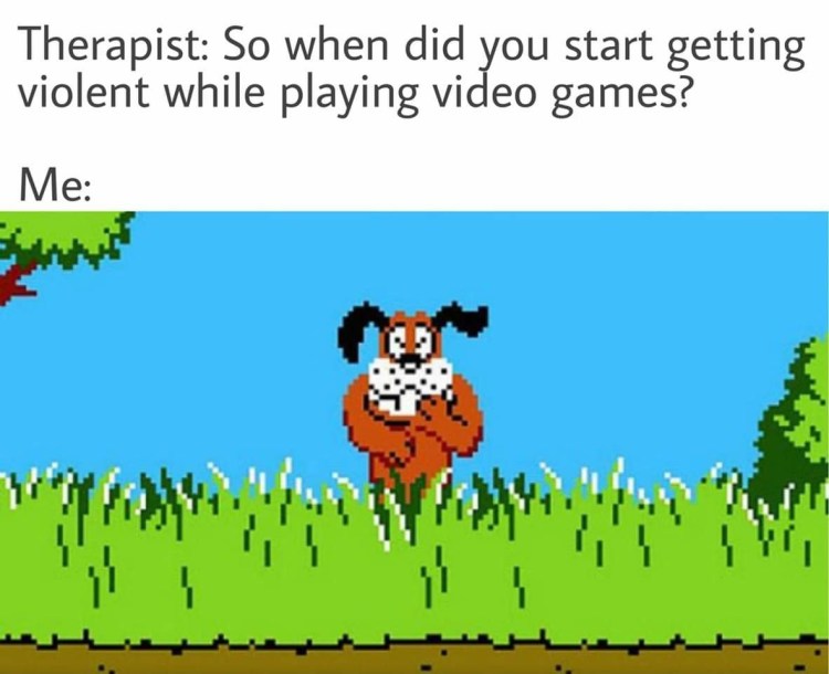 Собака из Денди смеется