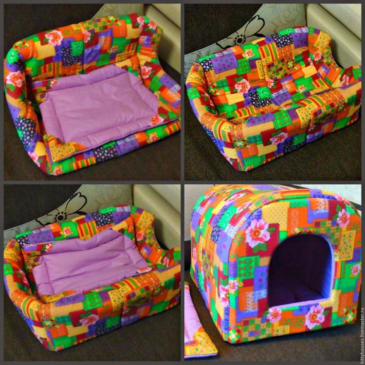 Бобровый дворик домик для собак «сладкий сон» рогожка