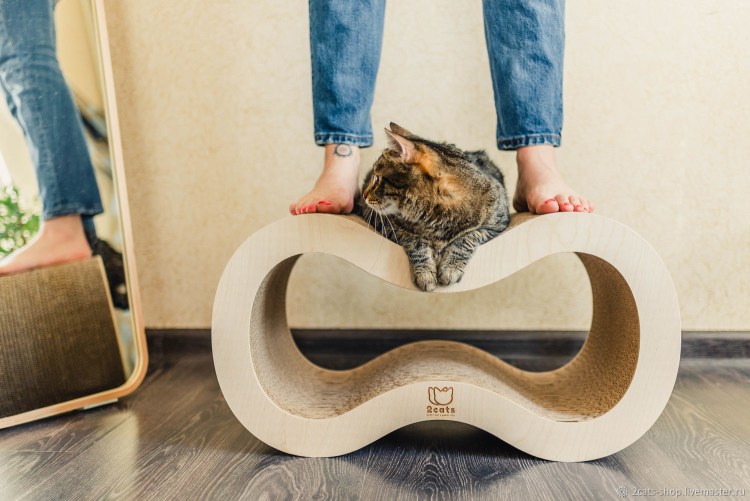 Когтеточка-лежанка из гофрокартона "волна", 530*205*85мм