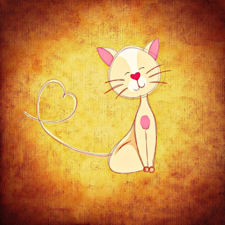 Кошечка с сердечком