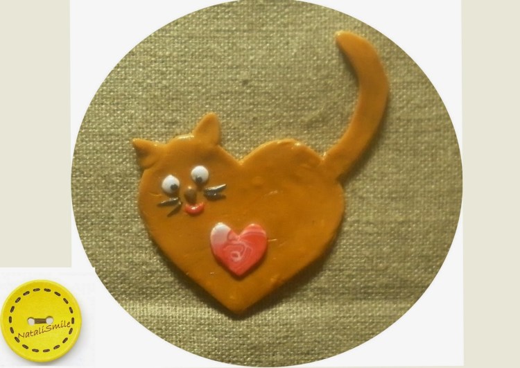 Кот сердце панно