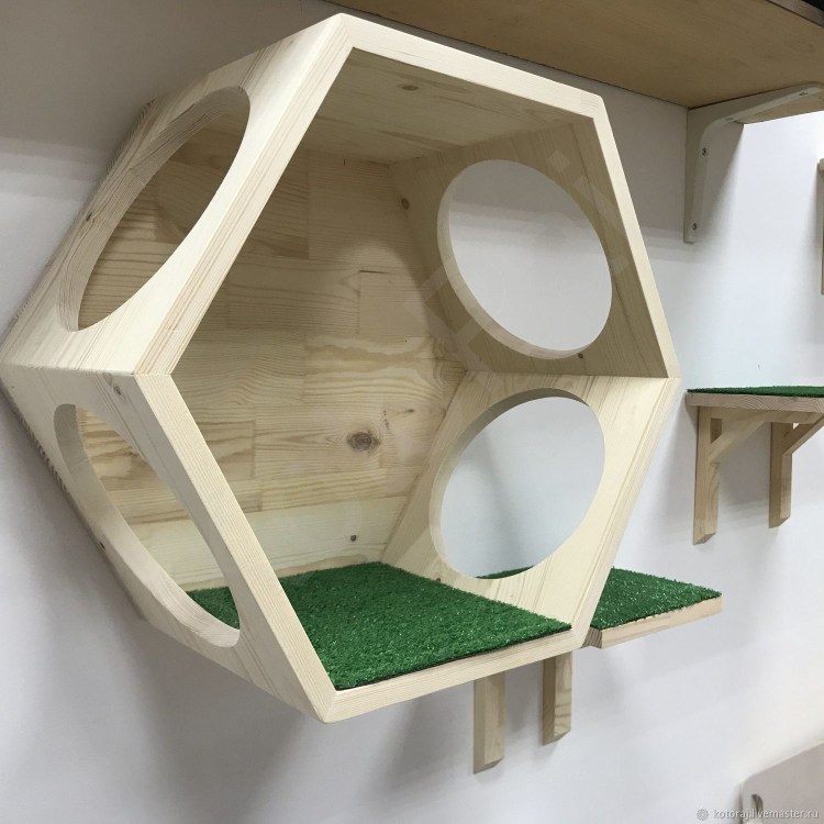 Настенный домик для кошки