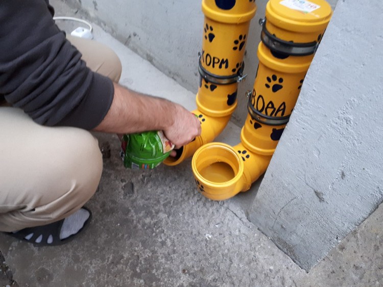 Поилка для бездомных животных