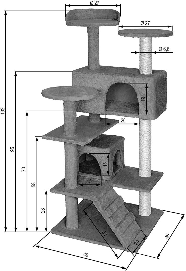 Домик для кошки с размерами деталей