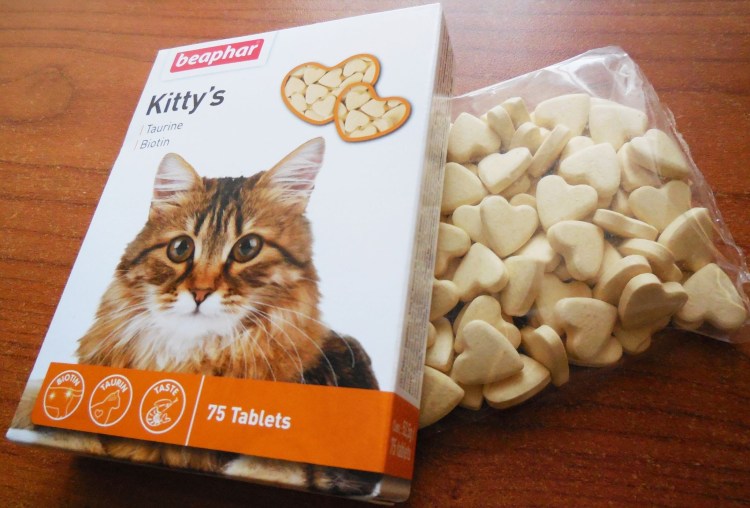 Беафар Киттис 750т.таурин+биотин д/Кош (сердечки)