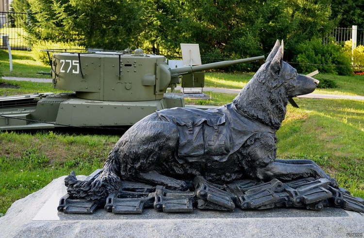 Памятник овчарке на Поклонной горе