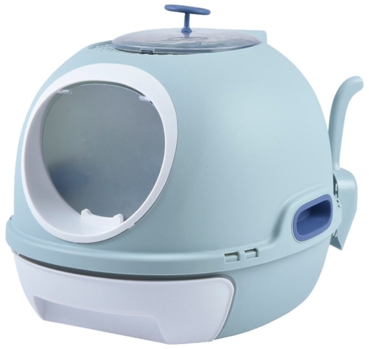 Туалет-домик для кошек с двумя люками и выдвижным поддоном Stefan