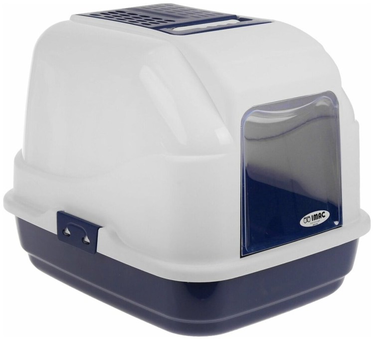 Имак туалет д/кошек закрытый my Cat, пепельно-синий, 50х40х40см (84194)