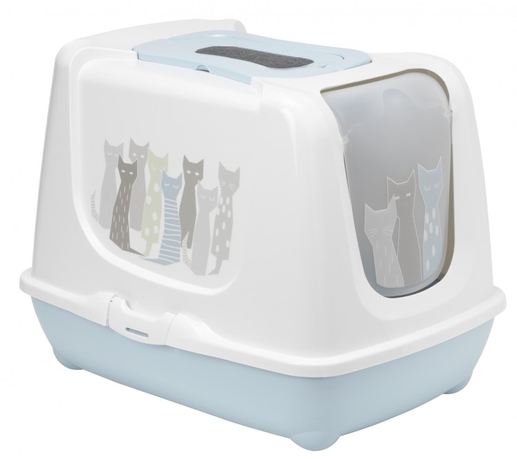 Moderna туалет-домик trendy Cat с угольным фильтром и совком, 57х45х43, Люкс